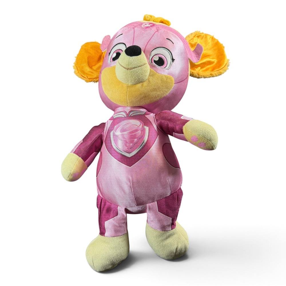 Paw Patrol Mighty Pups Skye Plush Pink Superhero Stuffed Animal 20 Inch